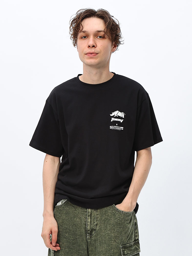 WILDERNESS Experience (ウィルダネスエクスペリエンス) WILDERNESS EXPERIENCE×JIMNY ジムニーバックプリント 半袖 Tシャツ 824224 トップス 新品 ブラック L