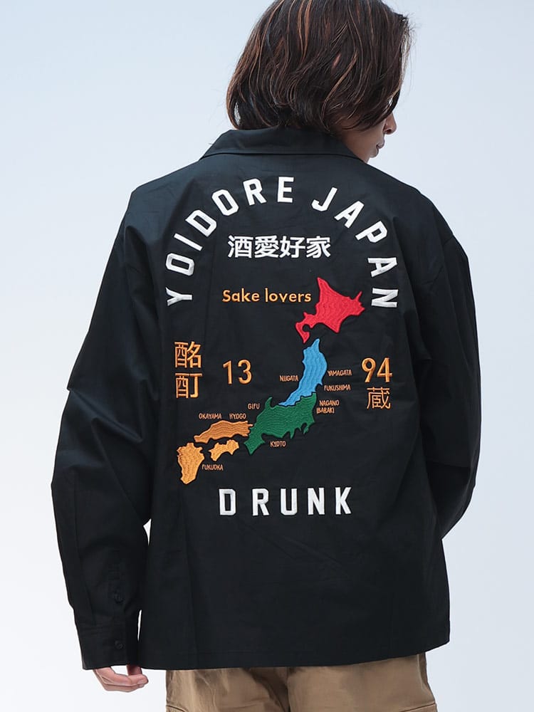 YOIDORE (ヨイドレ) JAPAN刺繍 長袖 スーベニアシャツ 815300