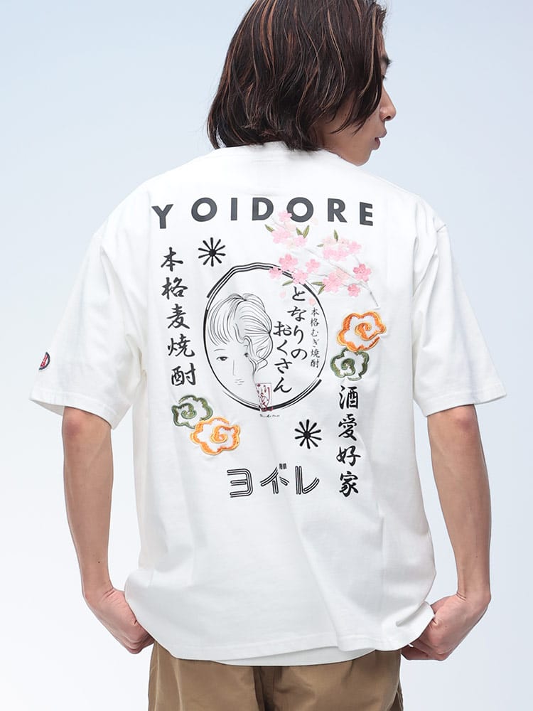 YOIDORE (ヨイドレ) となりのおくさんコラボ クルーネック 半袖 Tシャツ 815503