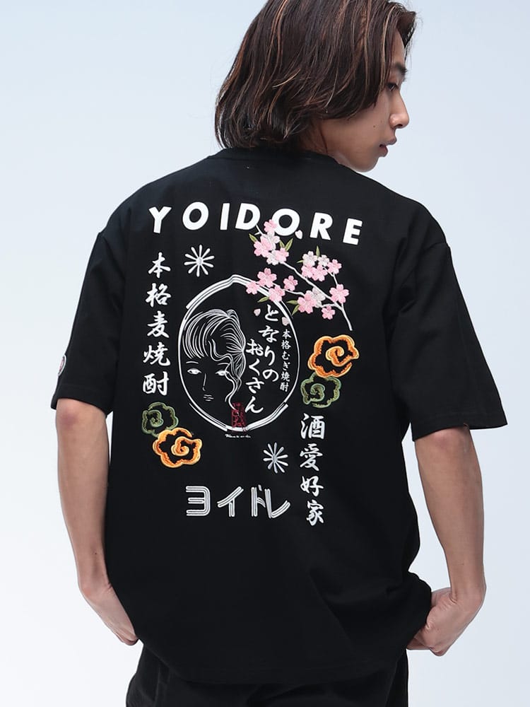 YOIDORE (ヨイドレ) となりのおくさんコラボ クルーネック 半袖 Tシャツ 815503
