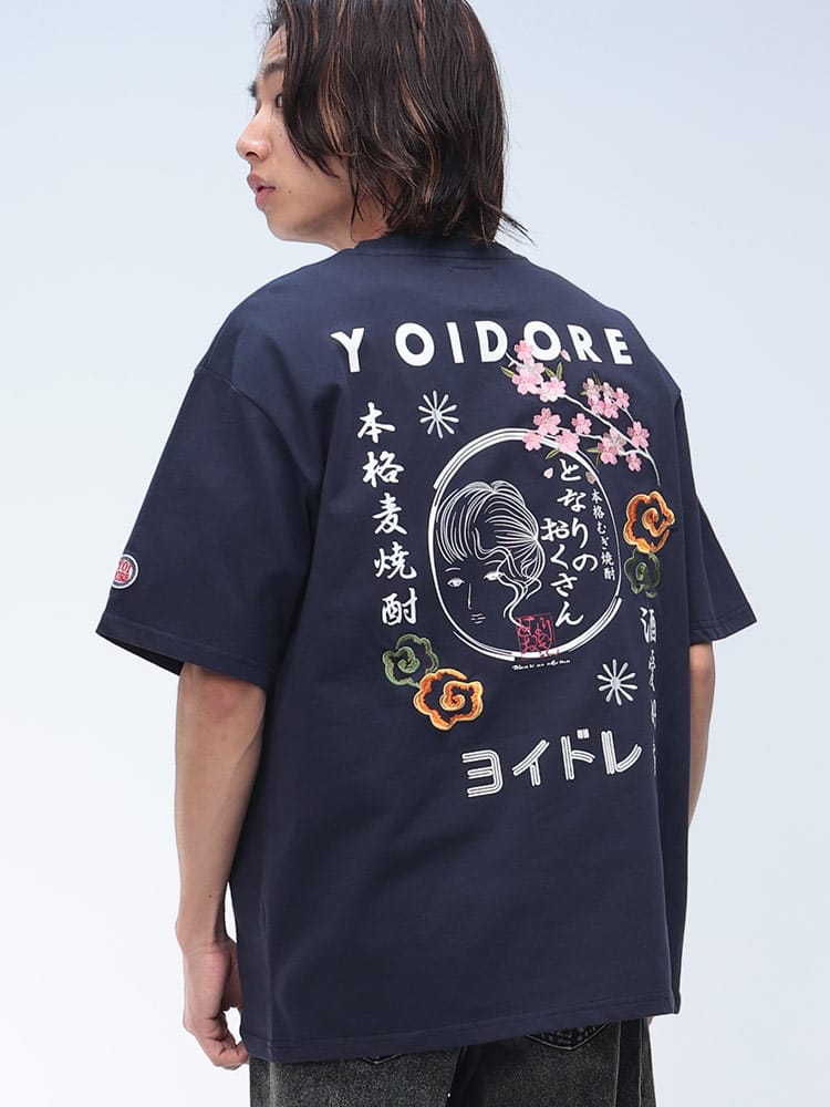 YOIDORE (ヨイドレ) となりのおくさんコラボ クルーネック 半袖 Tシャツ 815503