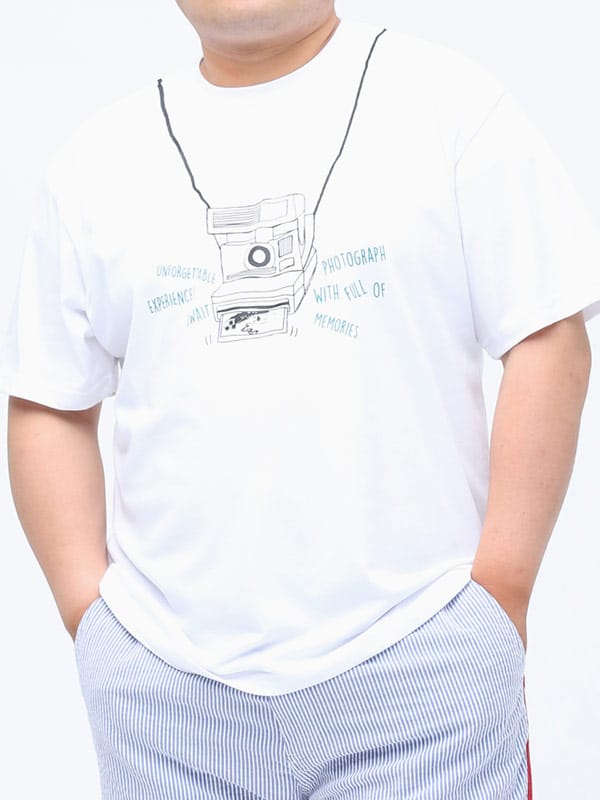 大きいサイズ メンズ B＆T CLUB (ビーアンドティークラブ) イラストプリント クルーネック 半袖 Tシャツ