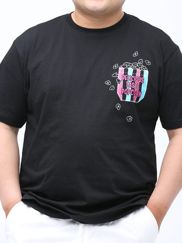 大きいサイズ メンズ B＆T CLUB (ビーアンドティークラブ) イラストプリント クルーネック 半袖 Tシャツ