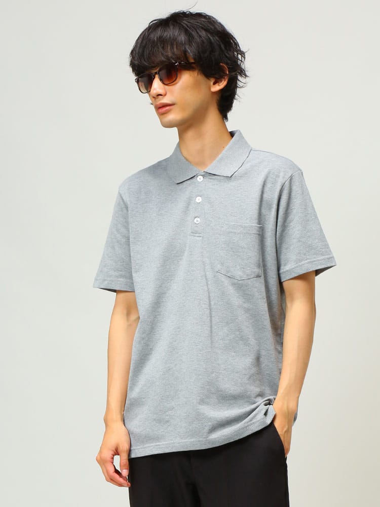 S＆SONS (エスアンドサンズ) DRY 無地 半袖 ポロシャツ
