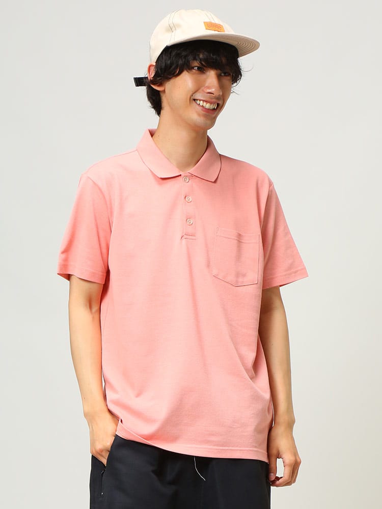 S＆SONS (エスアンドサンズ) DRY 無地 半袖 ポロシャツ