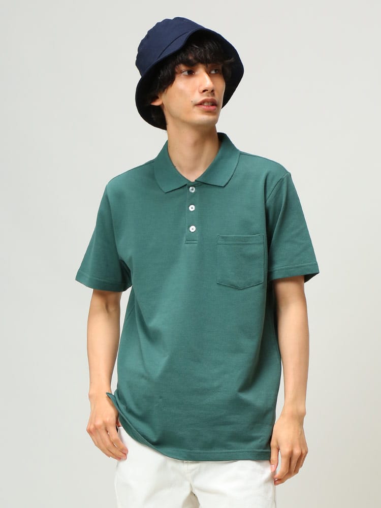 S＆SONS (エスアンドサンズ) DRY 無地 半袖 ポロシャツ