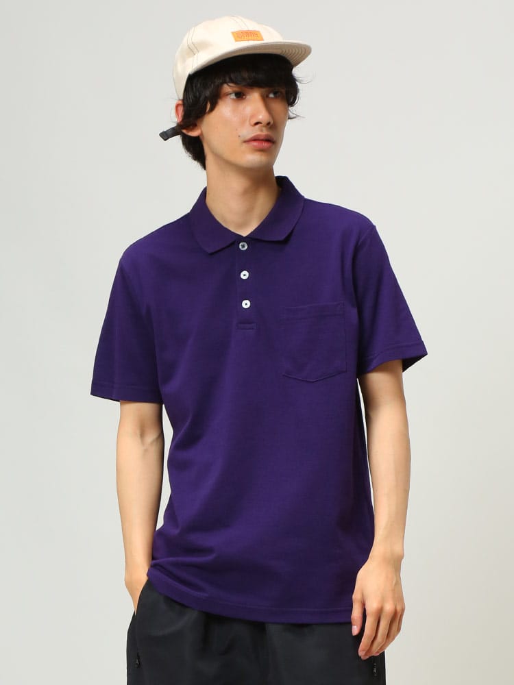 S＆SONS (エスアンドサンズ) DRY 無地 半袖 ポロシャツ