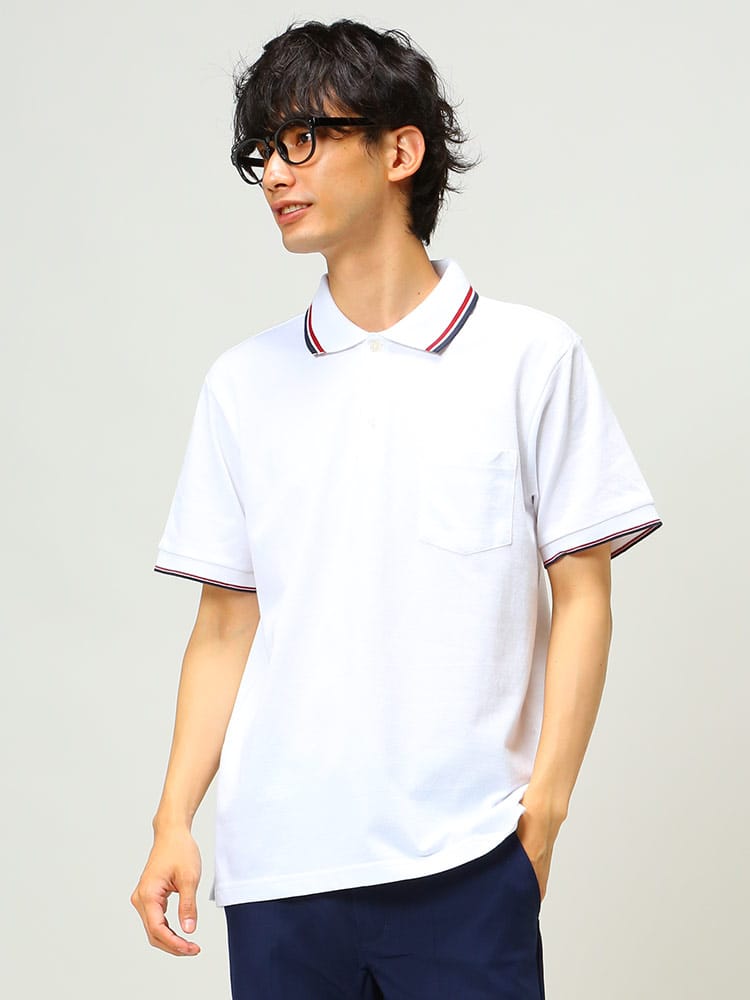 S＆SONS (エスアンドサンズ) DRY ライン 半袖 ポロシャツ