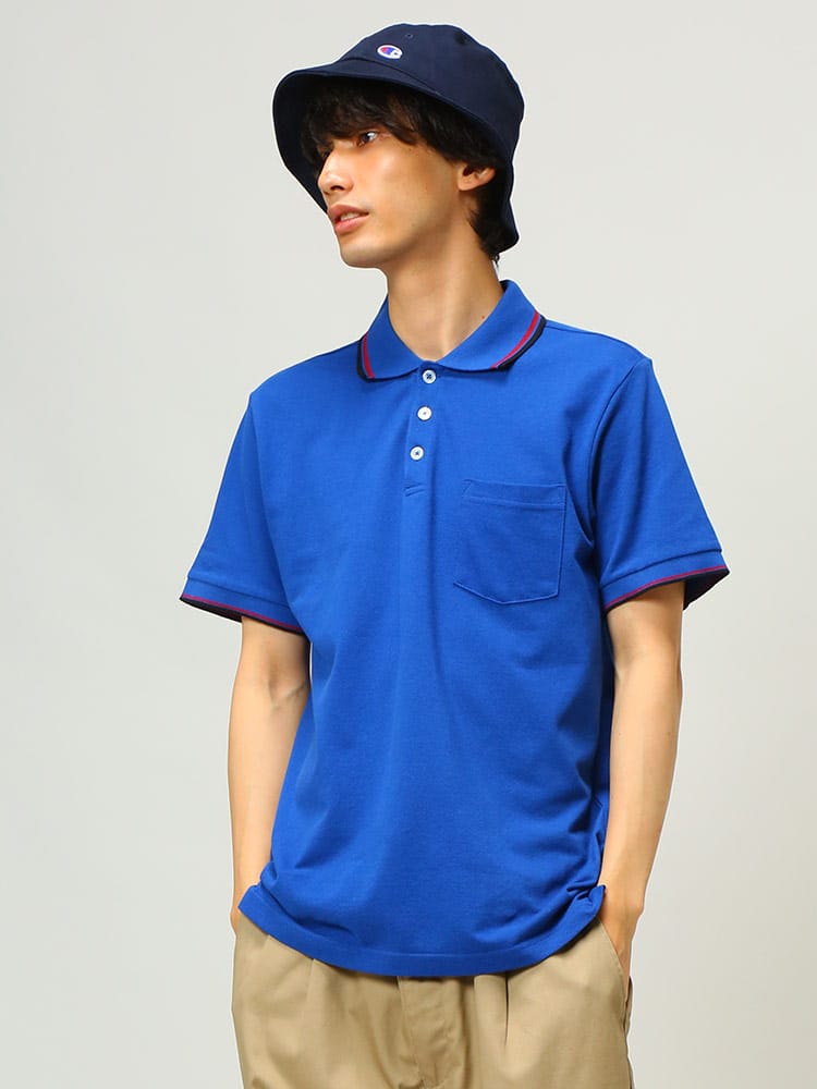 S＆SONS (エスアンドサンズ) DRY ライン 半袖 ポロシャツ