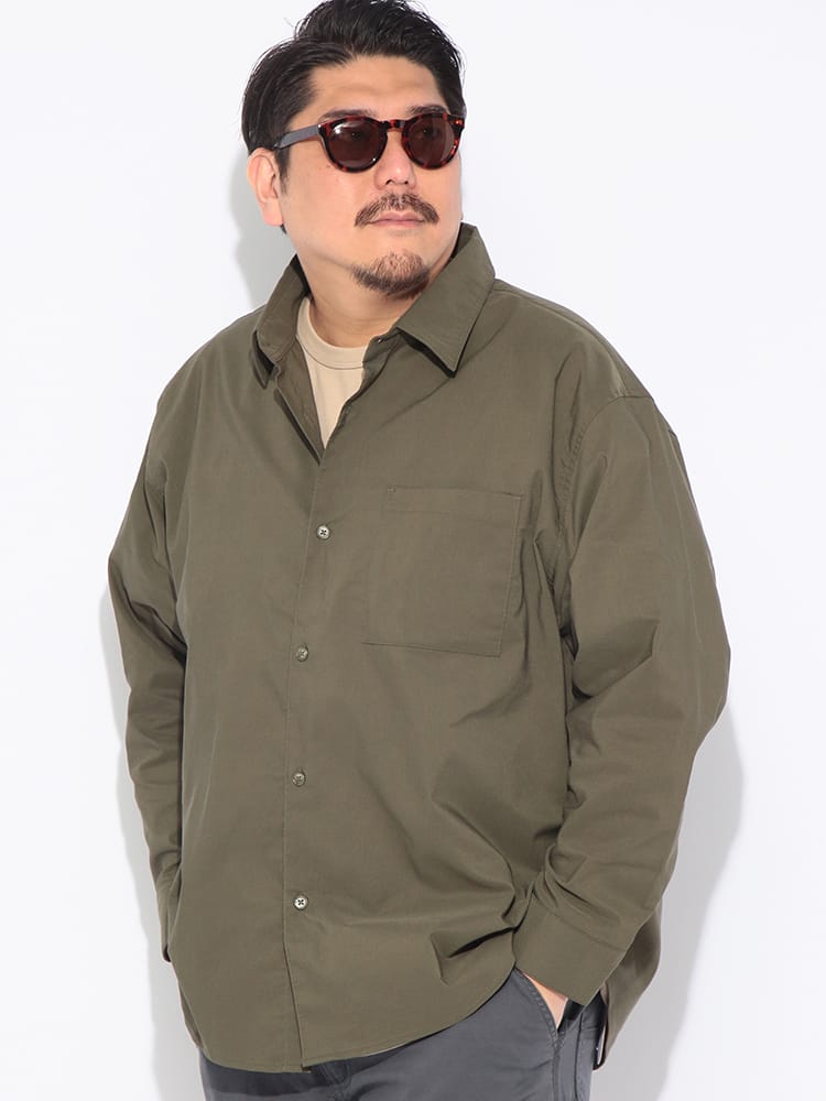 シャツ 長袖 メンズ 大きいサイズ NEO LINEN 無地 レギュラーシャツ トップス カジュアルシャツ リネン 麻 春