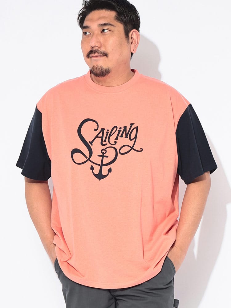 Tシャツ 半袖 メンズ 大きいサイズ 綿麻 プリント リネンミックス クルーネック トップス カジュアル 春 夏