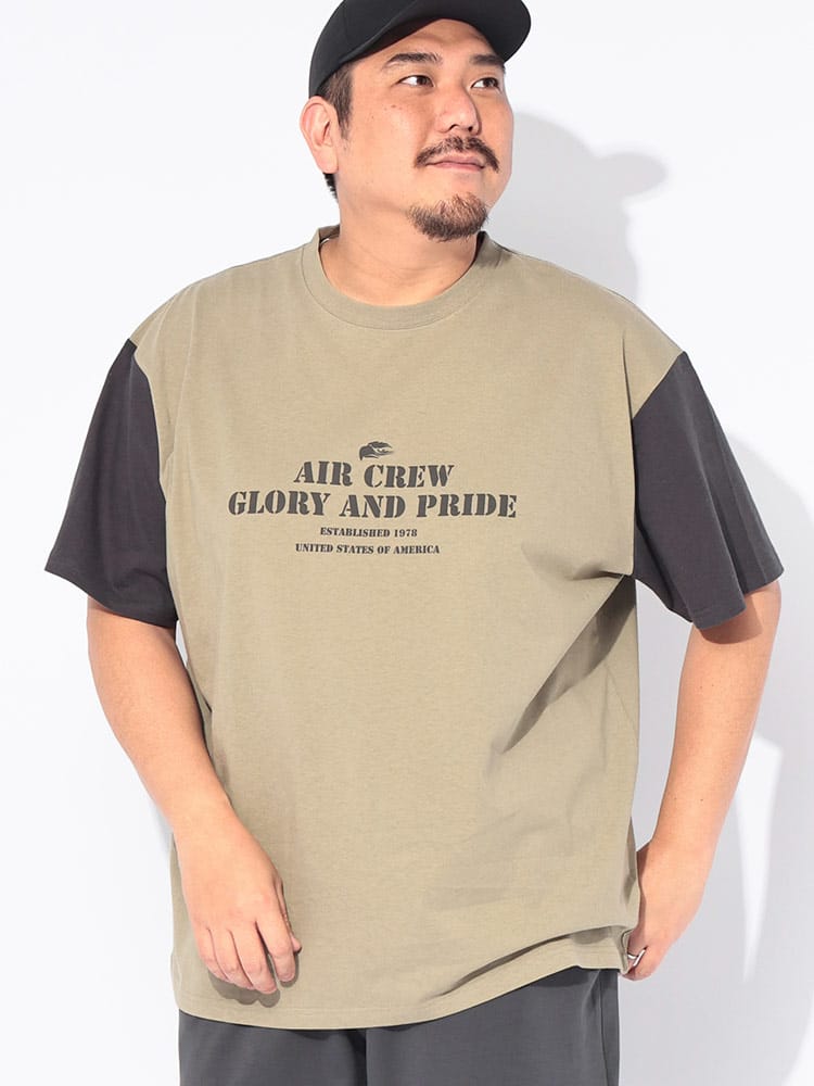 Tシャツ 半袖 メンズ 大きいサイズ 綿麻 プリント リネンミックス クルーネック トップス カジュアル 春 夏