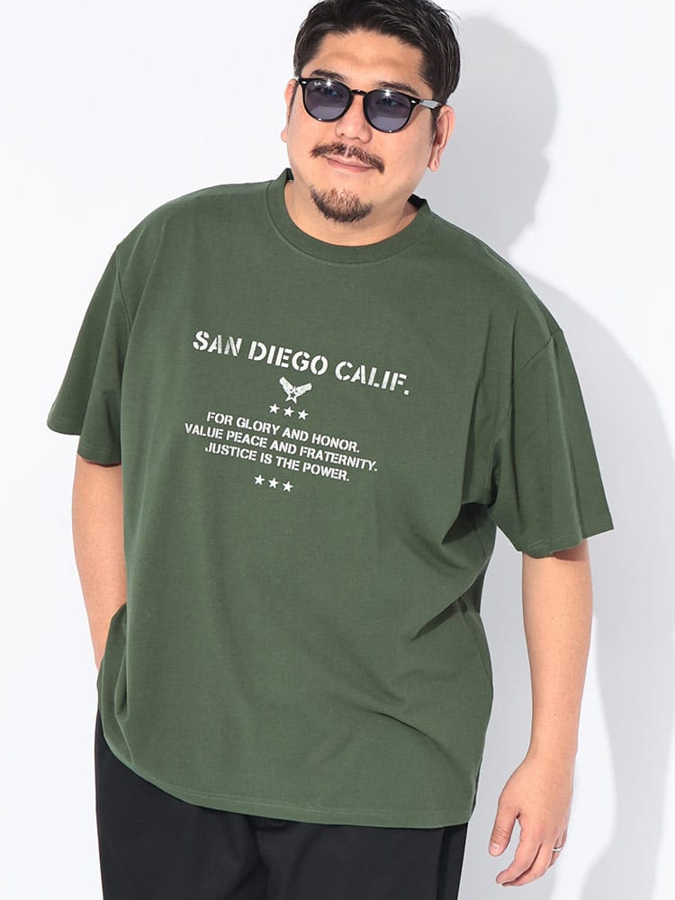 Tシャツ 半袖 メンズ 大きいサイズ 綿麻 プリント リネンミックス クルーネック トップス カジュアル 春 夏