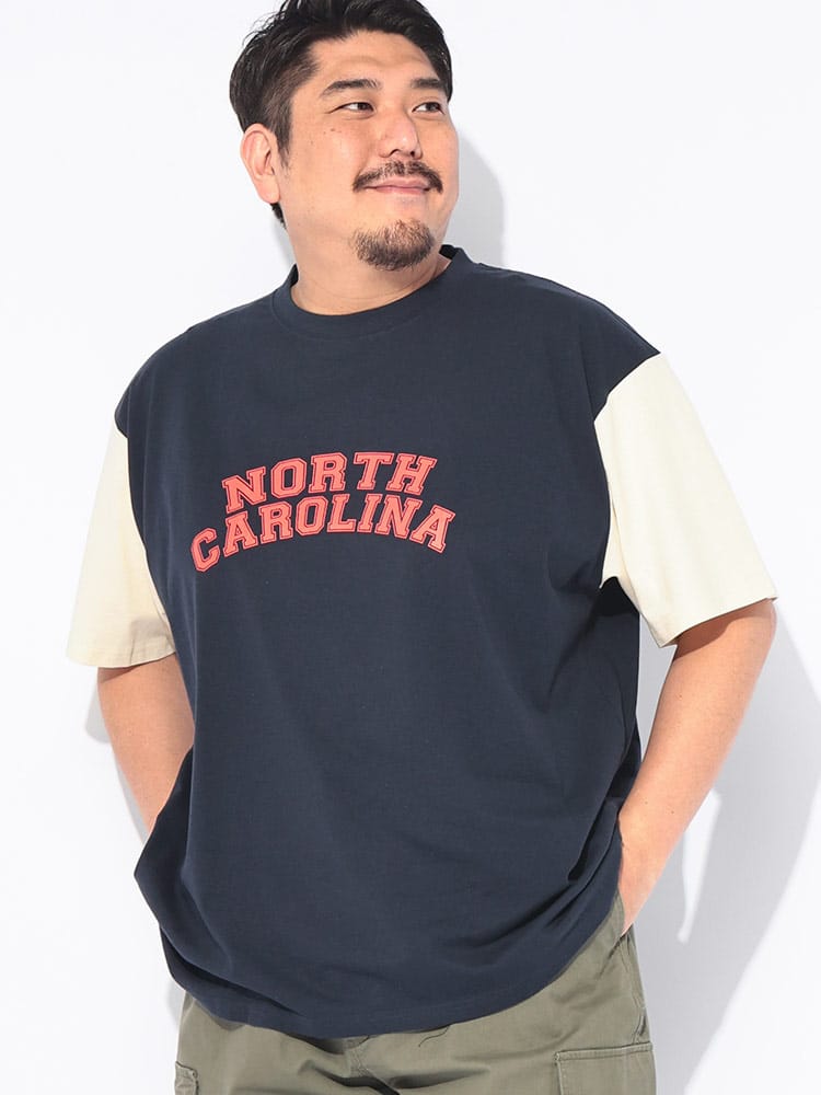Tシャツ 半袖 メンズ 大きいサイズ 綿麻 プリント リネンミックス クルーネック トップス カジュアル 春 夏