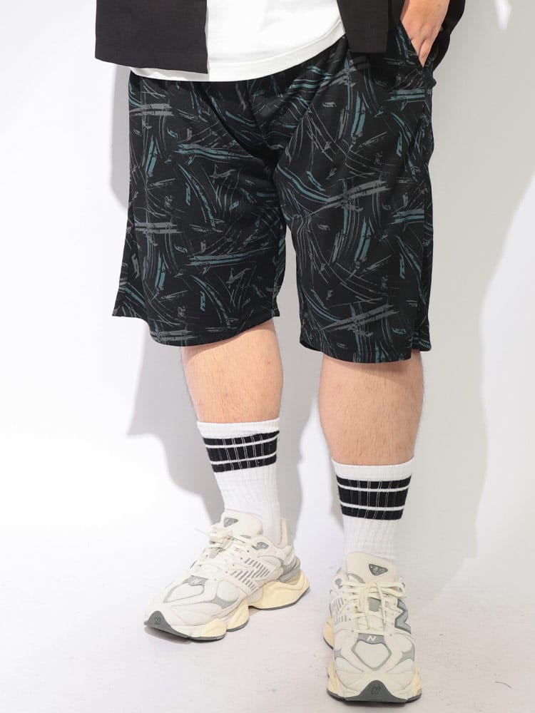 【WEB限定価格】ショートパンツ メンズ 大きいサイズ ハニカムメッシュ 総柄 軽量 ストレッチ ショーツ ボトムス 軽い 速乾 通気性 伸縮性 プリント 涼しい 春 夏