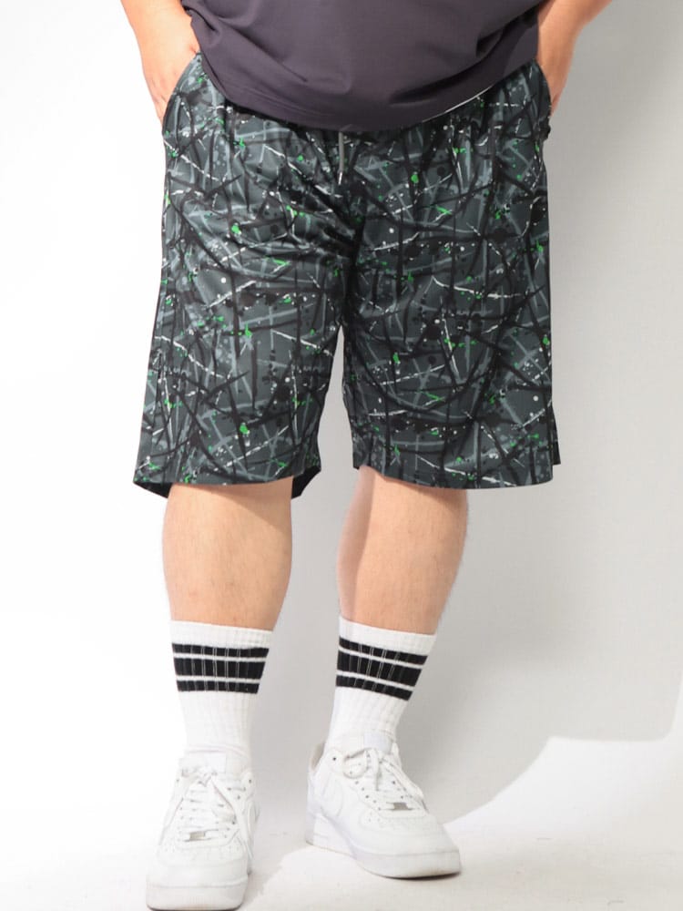 【WEB限定価格】ショートパンツ メンズ 大きいサイズ ハニカムメッシュ 総柄 軽量 ストレッチ ショーツ ボトムス 軽い 速乾 通気性 伸縮性 プリント 涼しい 春 夏