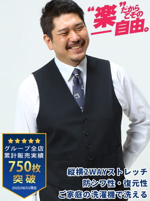 ベスト 大きいサイズ メンズ ウォッシャブル 細ストライプ シングル HYBRIDBIZ (ハイブリッドビズ) 結婚式 ブライダル パーティー 二次会