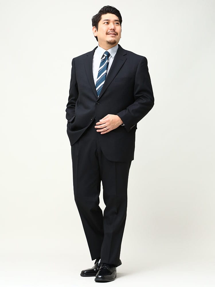 大きいサイズ メンズ B＆T CLUB ウール混 シングル 2パンツ スーツ KB体 KBE体 2KE体 2L 3L 4L 5L 6L 7L 8L