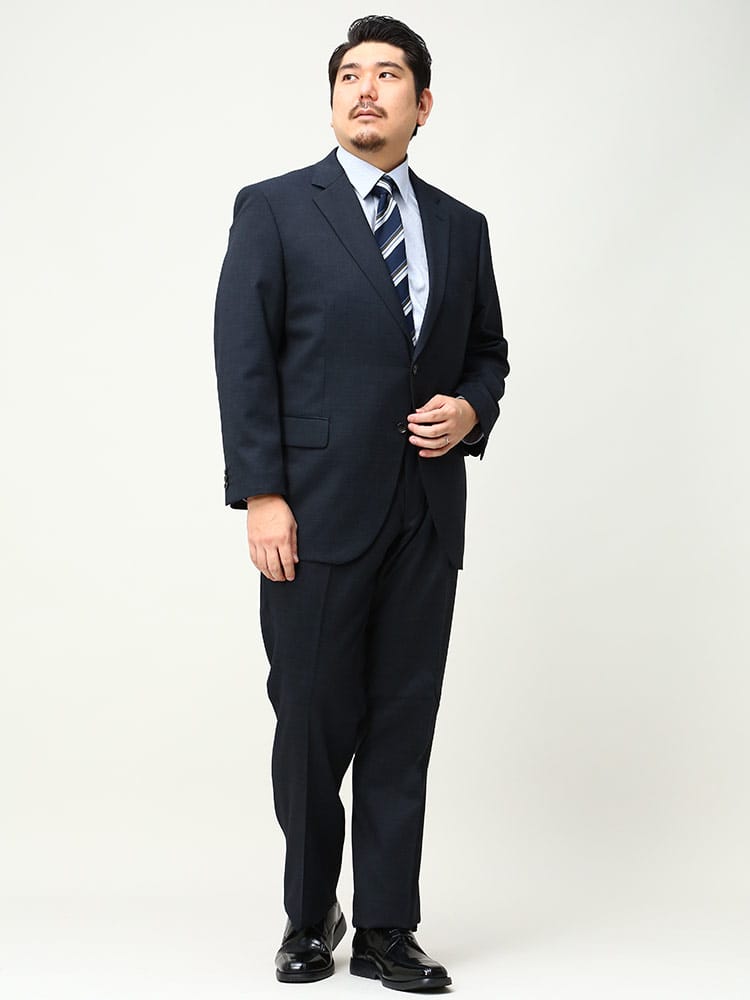 スーツ・ビジネスアウター2着目半額対象商品 大きいサイズ メンズ B＆T CLUB ウール混 シングル 2パンツ スーツ KB体 KBE体 2KE体 2L 3L 4L 5L 6L 7L 8L