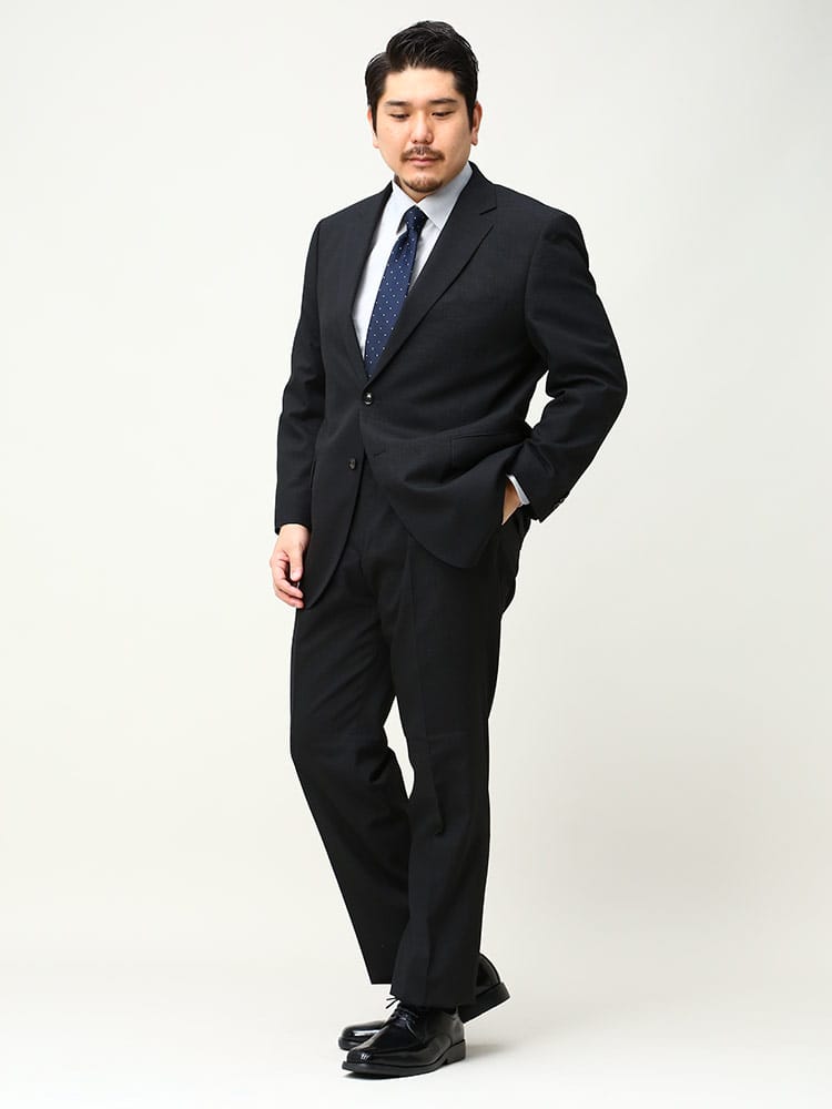 大きいサイズ メンズ B＆T CLUB ウール混 シングル 2パンツ スーツ KB体 KBE体 3L 4L 5L 6L 7L 8L