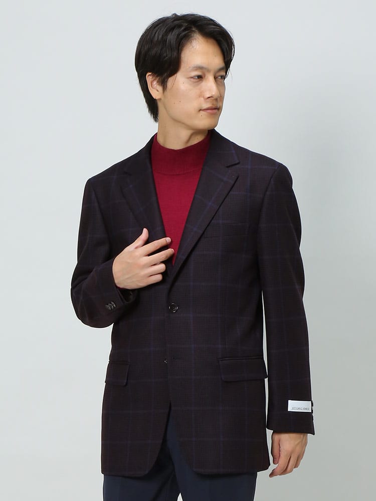 VITTORIO VENETO ヴィットリオヴェネト ICHITEKI イチテキ ウールカシミヤ チェック シングル ジャケット