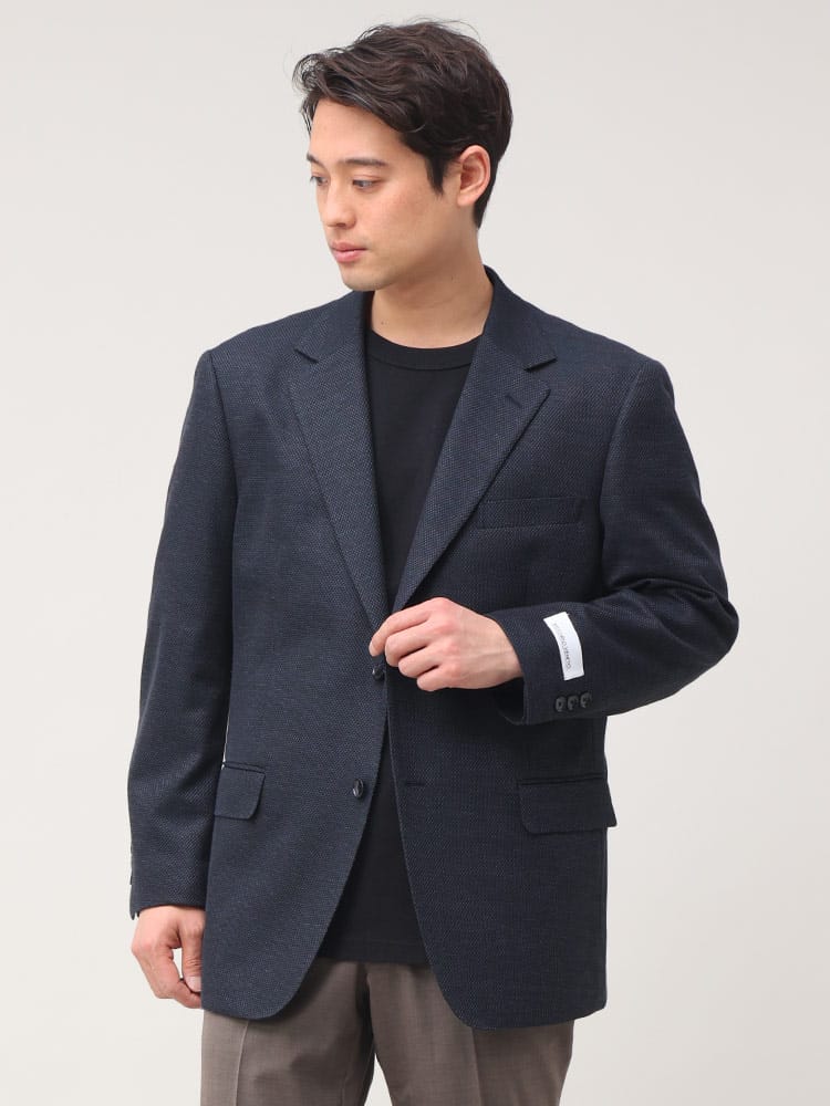 在庫処分 返品交換不可 VITTORIO VENETO ヴィットリオヴェネト ICHITEKI イチテキ JAPAN FABRIC 麻混 シングル ジャケット