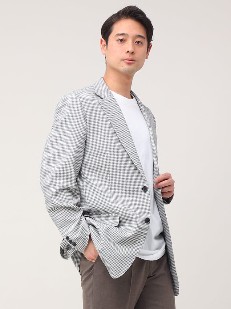 VITTORIO VENETO ヴィットリオヴェネト ICHITEKI イチテキ JAPAN FABRIC 麻混 シングル ジャケット