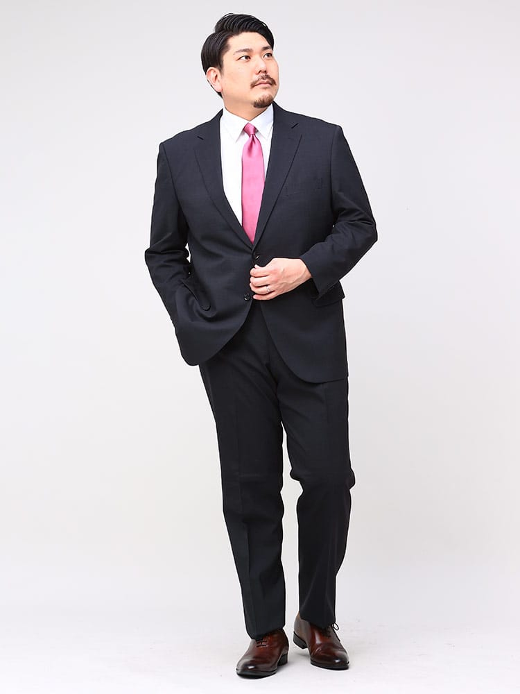 スーツ・ジャケット・コート2着目半額対象商品 大きいサイズ メンズ B＆T CLUB ウール混 シングル 2ツ釦 ツーパンツ スーツ KB体 2KE体 KBE体 3L 4L 5L 6L 7L 8L