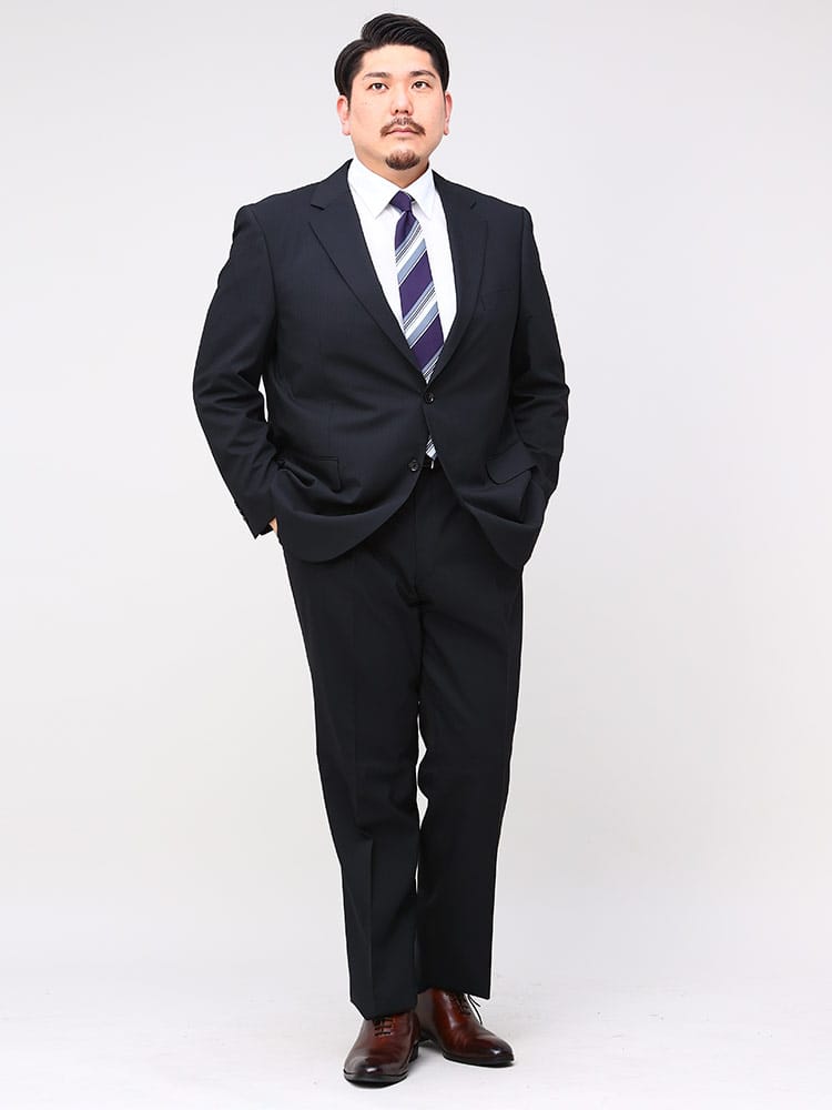 スーツ・ビジネスアウター2着目半額対象商品 大きいサイズ メンズ B＆T CLUB ウール混 シングル 2ツ釦 ツーパンツ スーツ TAB体 KB体 2KE体 KBE体 3L 4L 5L 6L 7L 8L