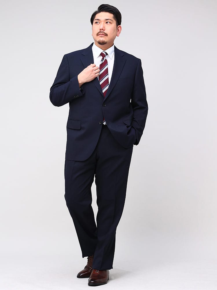 スーツ・ビジネスアウター2着目半額対象商品 大きいサイズ メンズ B＆T CLUB ウール混 シングル 2ツ釦 ツーパンツ スーツ TAB体 KB体 2KE体 KBE体 3L 4L 5L 6L 7L 8L