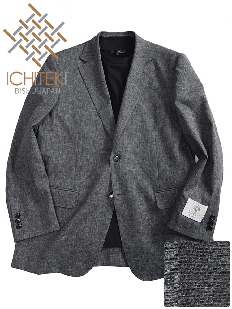 【期間限定半額】テーラード ジャケットメンズ ビジネス 紳士 ICHITEKI イチテキ JAPANFABRIC シングル 2ツ釦 アウター フォーマル メンズ ビジネス 紳士