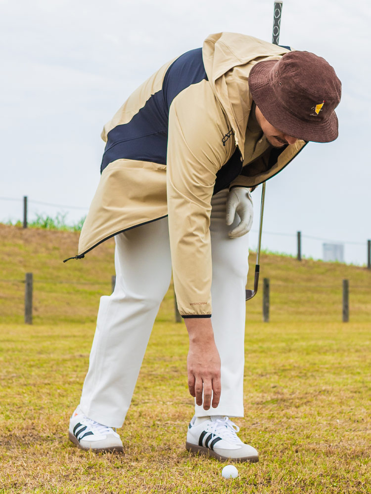 ノータック パンツ GOLF ストレッチ シャーリング ボトムス ロング