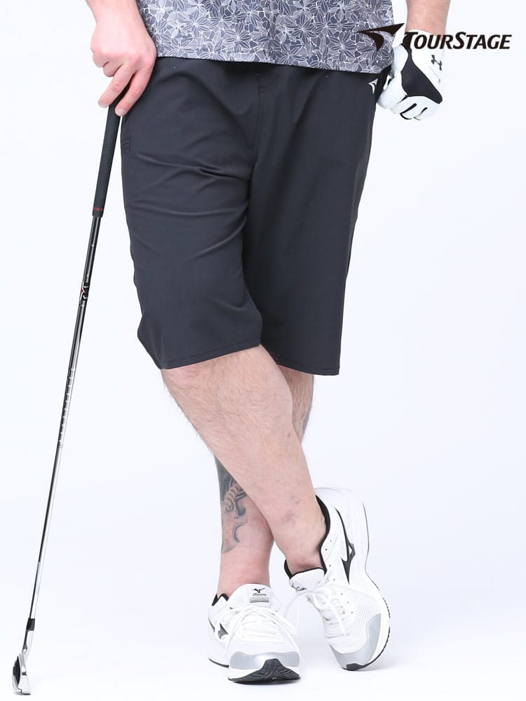 大きいサイズ メンズ TOURSTAGE (ツアーステージ) 二重織り ワンポイント ゴルフ ショートパンツ