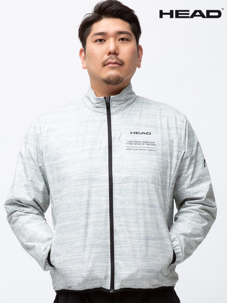 大きいサイズ メンズ HEAD (ヘッド) ストレッチ 撥水 抗菌防臭 フルジップ 裏メッシュ ジャケット