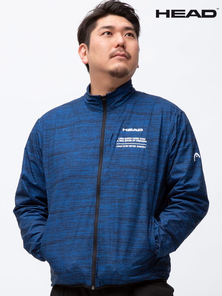 大きいサイズ メンズ HEAD (ヘッド) ストレッチ 撥水 抗菌防臭 フルジップ 裏メッシュ ジャケット