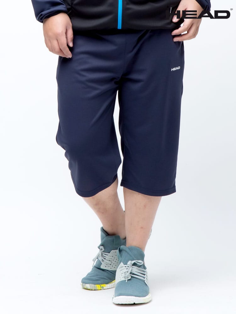 大きいサイズ メンズ HEAD (ヘッド) 抗菌防臭 吸水速乾 ロゴ メッシュ 7分丈 パンツ