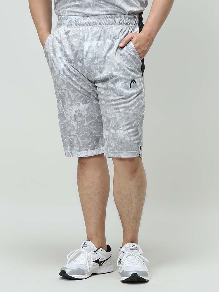 大きいサイズ メンズ HEAD (ヘッド) 抗菌防臭 吸水速乾 総柄プリント ショートパンツ