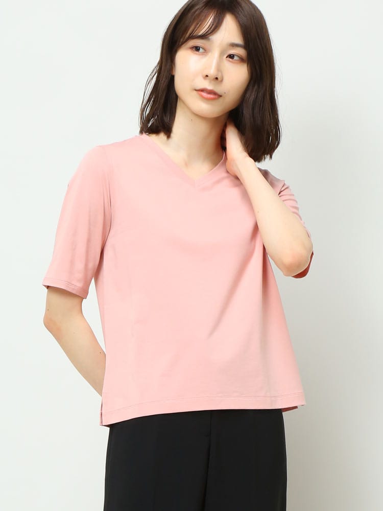 ELGARHYTHM (エルガリズム) すごいすずしい Vネック 半袖 カットソー