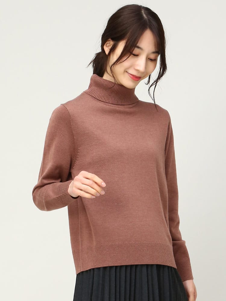 ELGARHYTHM (エルガリズム) 天竺 無地 タートルネック 長袖 セーター