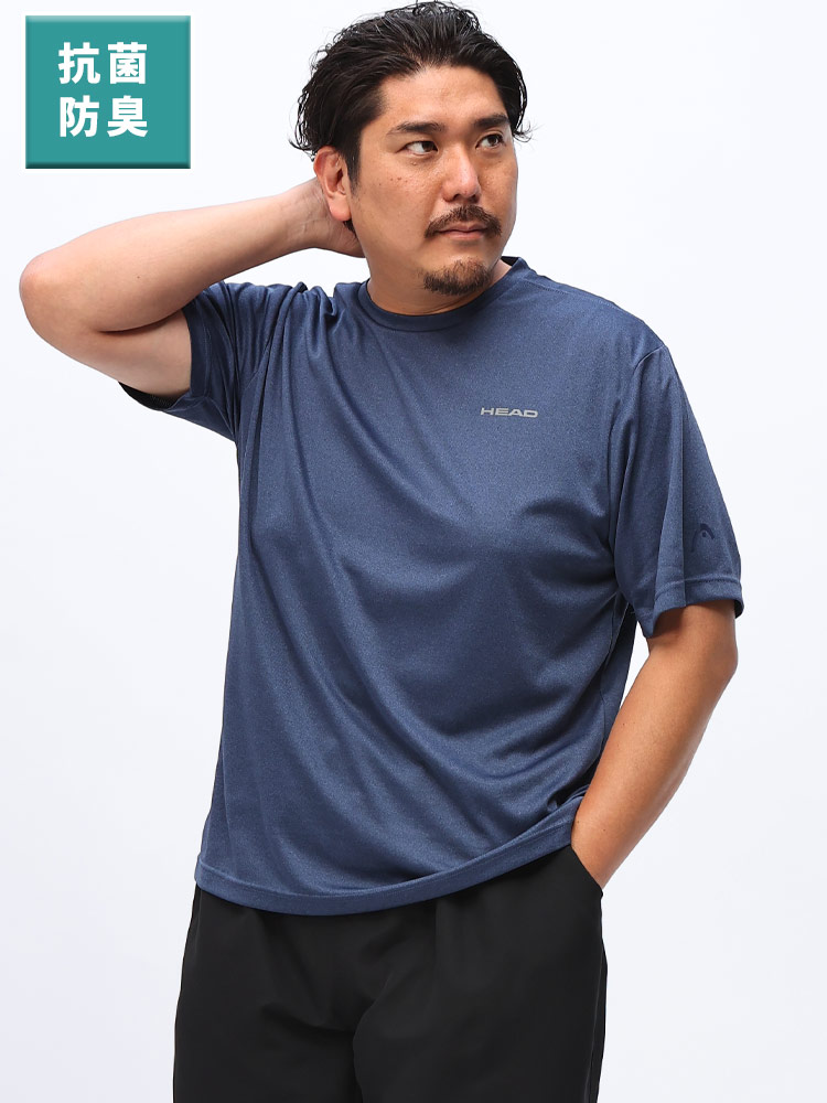 半袖 Tシャツ 抗菌防臭 速乾 カチオンメッシュ クルーネック スポーツ ジム 大きいサイズ メンズ