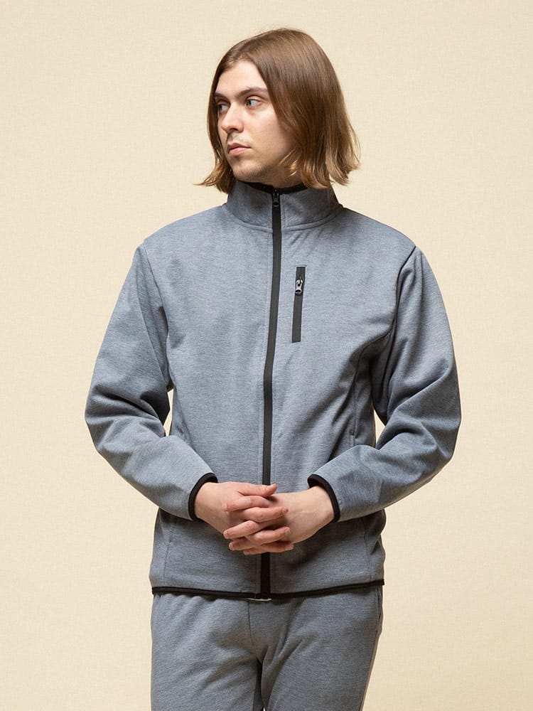 Nylaus (ナイラス) 防風加工 裏フリース フルジップ ジャケット ルームウェア