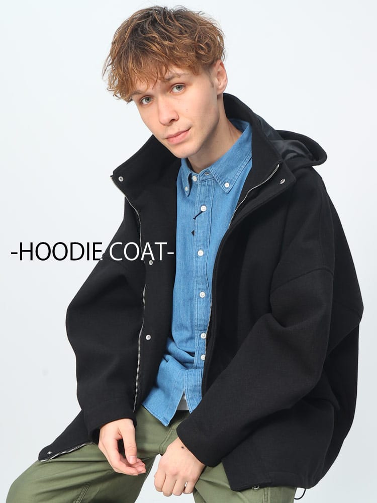 Nylaus (ナイラス) ウールライク ドルマン BIG マウンテンパーカー