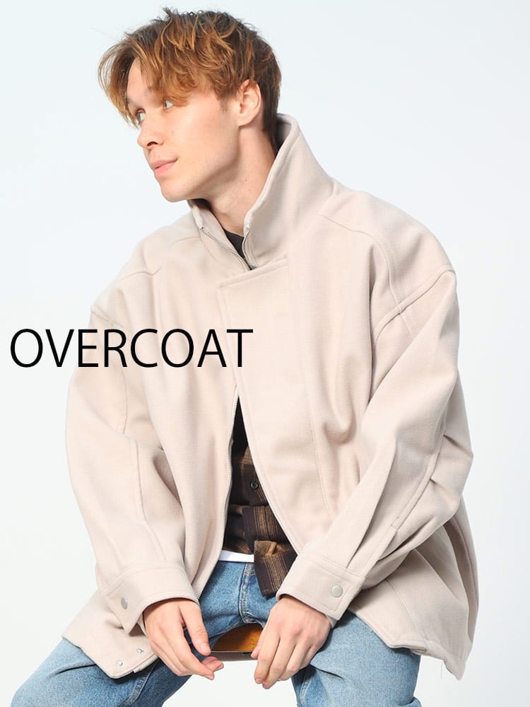 Nylaus (ナイラス) ウールライク BIGスタンド フルジップ コート AWmust-have