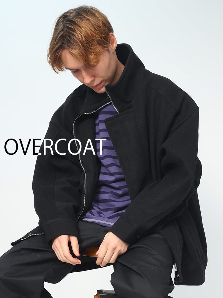 Nylaus (ナイラス) ウールライク BIGスタンド フルジップ コート AWmust-have