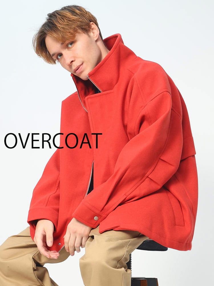 Nylaus (ナイラス) ウールライク BIGスタンド フルジップ コート AWmust-have