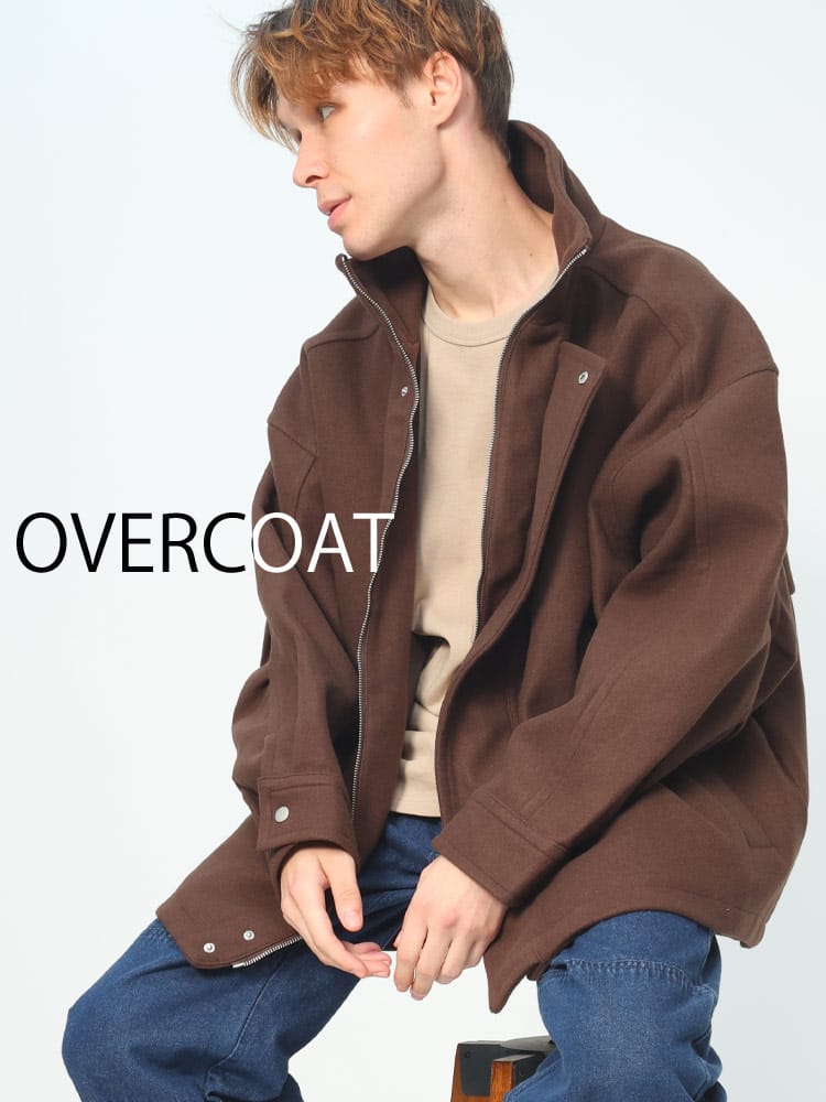 Nylaus (ナイラス) ウールライク BIGスタンド フルジップ コート AWmust-have