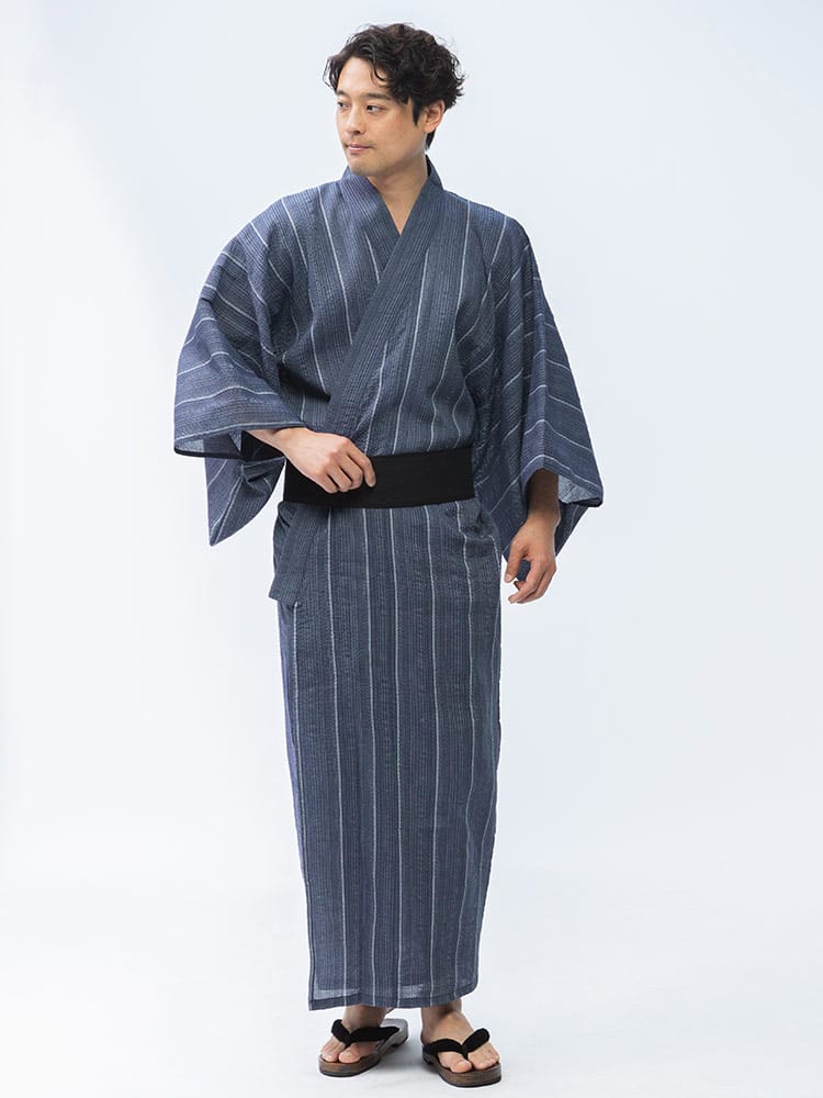 浴衣 5点セット しじら織り 浴衣 帯 扇子 下駄 巾着 浴衣 和服 セット 5点 帯 下駄 扇子 信玄袋 花火 祭り 父の日