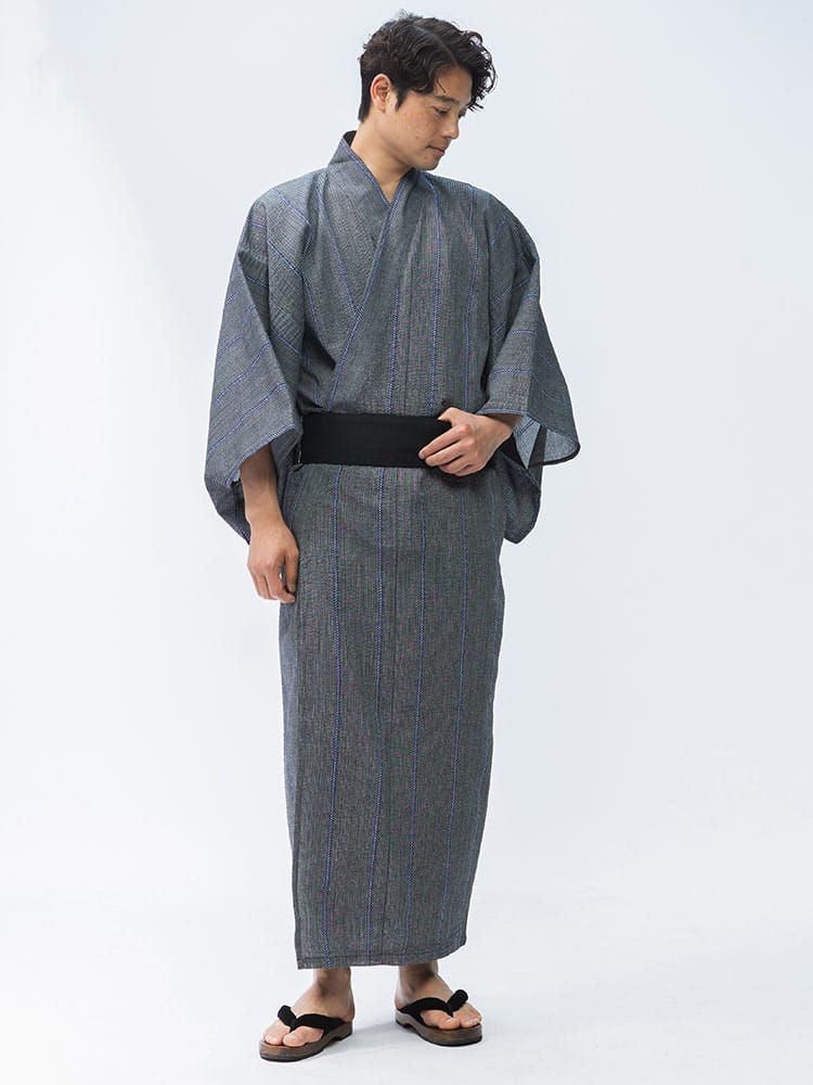 浴衣 5点セット しじら織り 浴衣 帯 扇子 下駄 巾着 浴衣 和服 セット 5点 帯 下駄 扇子 信玄袋 花火 祭り 父の日