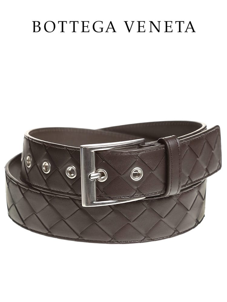 BOTTEGAVENETA (ボッテガヴェネタ) イントレチャート レザー ベルト BV580673VO0BG ブランド