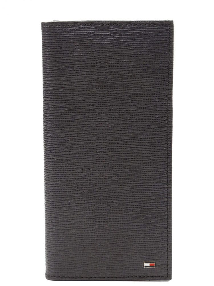 トミー ヒルフィガー メンズ 財布 TOMMY HILFIGER ブランド 長財布 ウォレット 折り財布 サイフ ワンポイント ビジネス カード収納 豊富 レザー 本革 黒 クロ TMZKKYSZ